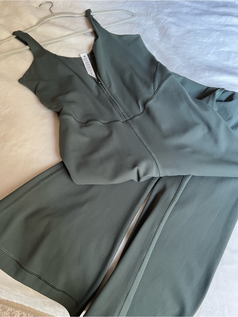 lululemon athletica Women’s Olive Green Front-Zip One-Piece - Picture 4 of 5